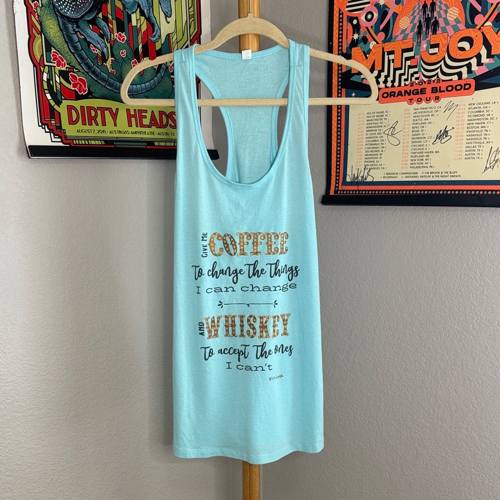 Women's Light Blue Graphic Tank Top